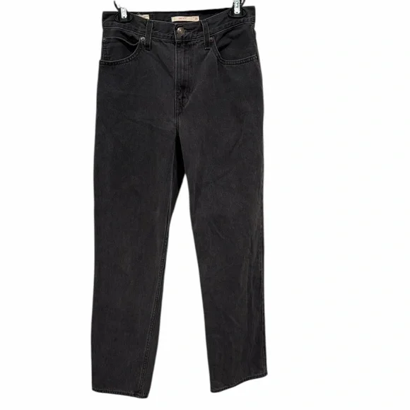 Levi’s Dad Jeans 25 Baggy Straight Leg Washed Black High Rise Utility Denim - Picture 2 of 9
